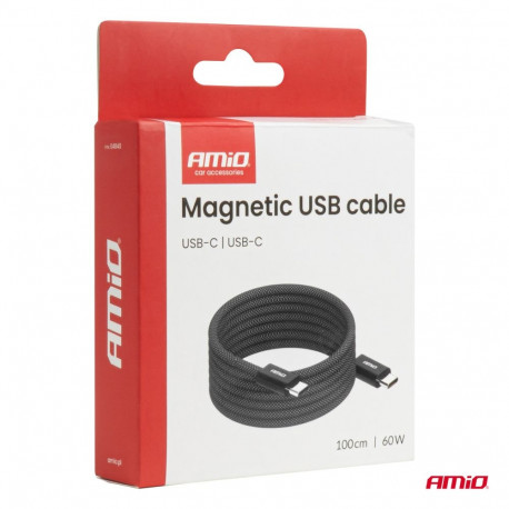 Magnetiline USB-C-USB-C kaabel 60W 100cm