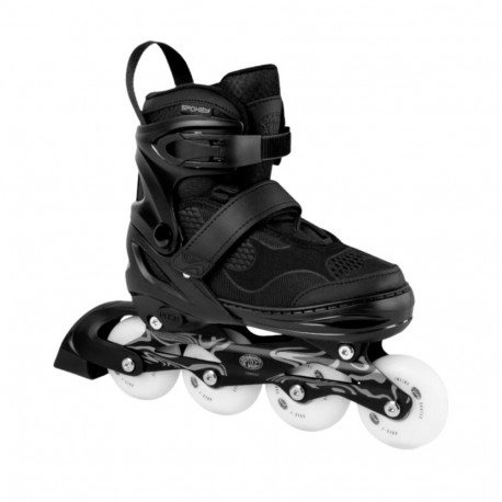 Łyżworolki Spokey Firefly czarno-białe 946367-946368 35-38