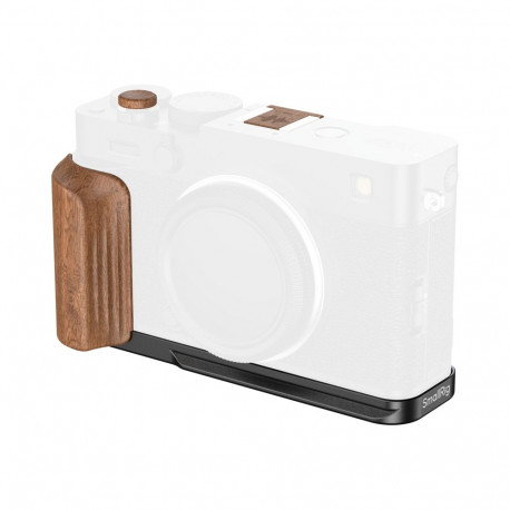 SmallRig 5985 L-Shaped Mount Plate with Wooden Handle for FUJIFILM X-E5 (Rosewood, Black)