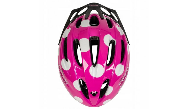 Children's Helmet - HUFFY Minnie Mouse Hard Shell Construction, Ventilation, Pink Pattern