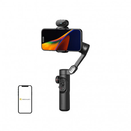 Camera Stabilizer - AOCHUAN XE Gimbal, 3-Axis Stabilization, 10 Hours Battery Life, Black