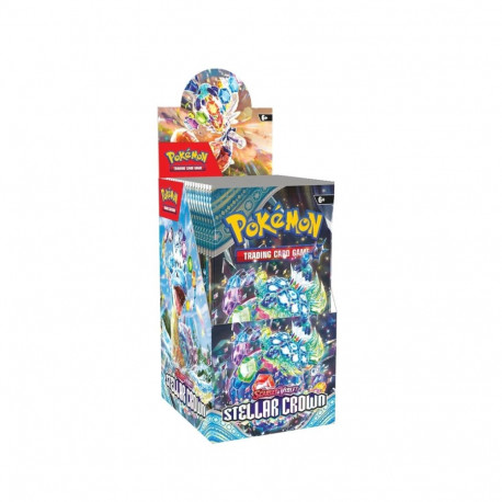 Trading Card Game - Pokémon Scarlet & Violet: Stellar Crown Half Booster Box 18 Packs 180 Cards Ener