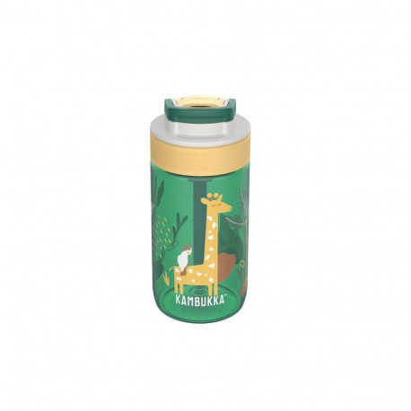 Children's Water Bottle - Kambukka Lagoon 400ml Lockable Lid With Straw Safari Jungle