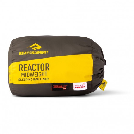 Sleeping Bag Liner - Sea To Summit Reactor Midweight Long 198cm x 80cm 365g Black