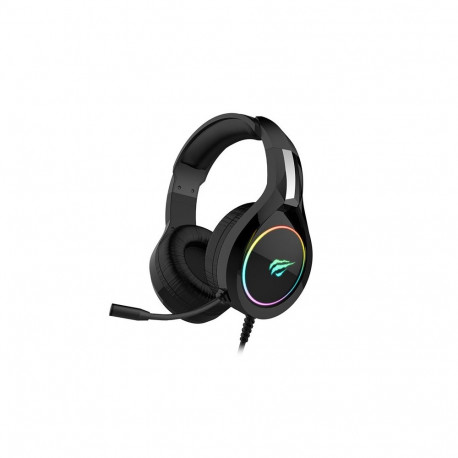 Headphones - Havit Gamenote H2232d RGB, Wired, 3.5 mm Connector, Multicolour Backlighting, Black