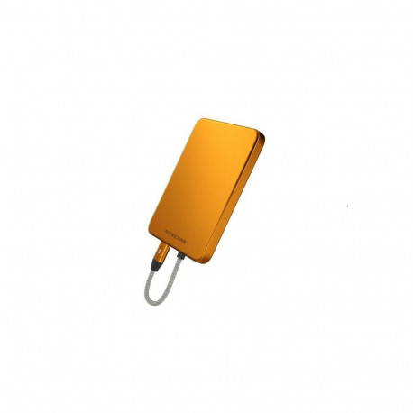 Nitecore Pocket 5 akupank – 5000mAh, 22.5W kiirlaadimine, magnetkinnitus, USB-C kaabel, IPX7, oranž,