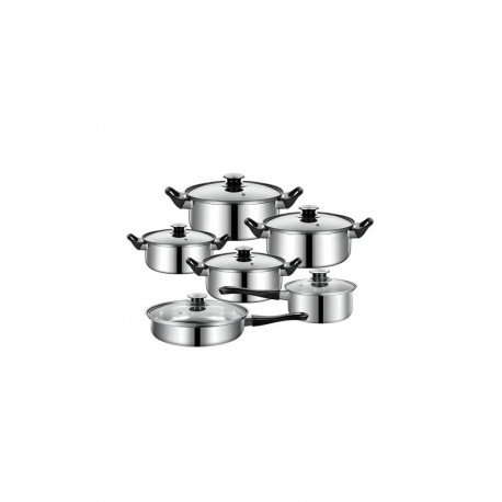 Retoo O068 Pot and pan set with lids 6pcs