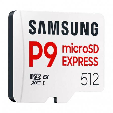 P9 Express microSDXC mälukaart 512GB PCIe Gen3.0x1 NVMe 1.3 SD 7.1 UHS-I, valge