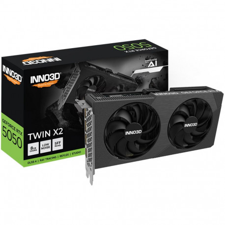 INNO3D GeForce RTX 5050 Twin X2 8GB, graphics card DLSS 4, 3x DisplayPort, 1x HDMI 2.1