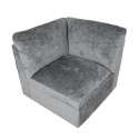 Modular sofa SAMOA 1-seater corner section, grey