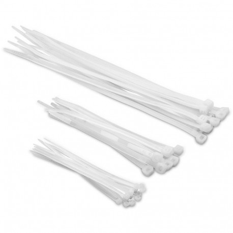 Plastic clamps white 5x120mm (100pcs.) Kreator