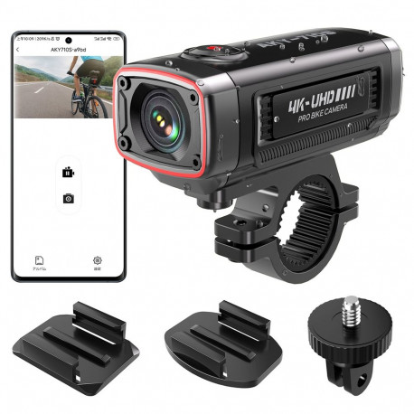 AKEEYO AKY-710S 4K Motorcycle Handlebar Video Recorder - Black