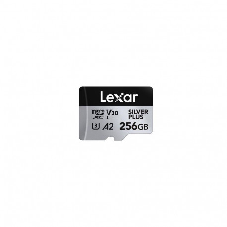 Lexar microSDXC mälukaart 256GB Professional SILVER Plus UHS-I A2 V30 U3 4K, hõbedane