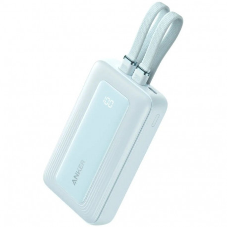 Akupank Anker 10 000mAh, 30W, USB-C + Lightning kaabel, sinine