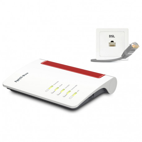 "FRITZ! FRITZ!Box 7530 AX - Wireless Router - DSL-Modem 4-Port-Switch - 1GbE - Wi-Fi 6 - Dual-Band -
