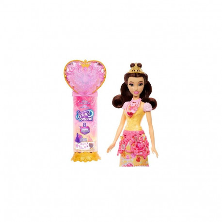Disney Princess Jewel Reveal Belle Fashion Doll w/ 8 Surprises Including Gem Box &amp; Accessori