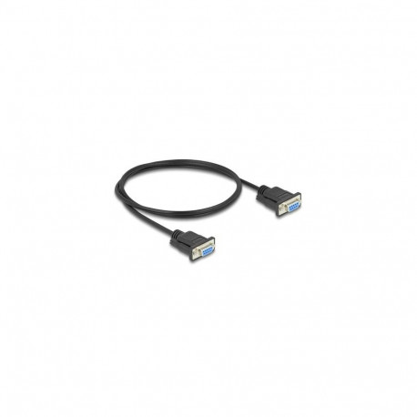 DeLOCK Serial Cable RS-232 D-Sub9 female to female with narrow plug housing 1 m