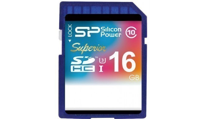 Silicon Power memory card SDHC 16GB Superior UHS-I U3