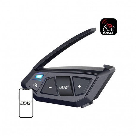 Motorcycle Intercom - EJEAS MS20 Bluetooth 5.1, 3000m Range, 20 Users Black