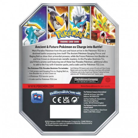 Trading Card Game - Pokémon TCG: Paradox Destinies Raging Bolt Ex Set With Foil Promo Card, 4 Booste