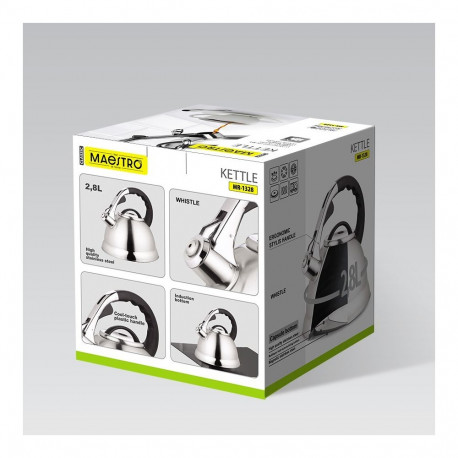 Electric Kettle - Maestro MR-1328 2.8L Stainless Steel Whistle Kettle