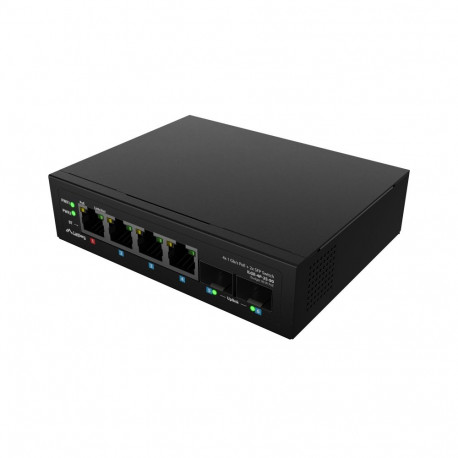 Lanberg lüliti ILGE-4P-2S-90 kerge tööstuslik PoE 1xBT 3xAT 2xSFP Din halduseta Gigabit Ethernet