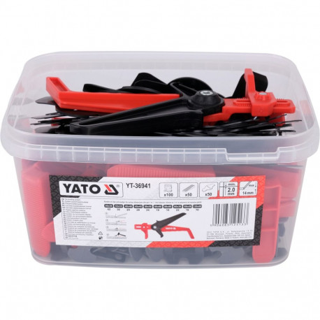 Plaatide tasandamise komplekt YATO YT-36941 5–14 mm 100+50+50 tk tangidega