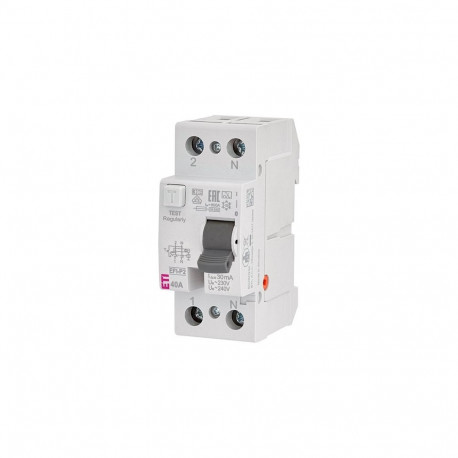 Rikkevoolurelee 2P 40 A 30 mA EFI-P2 A