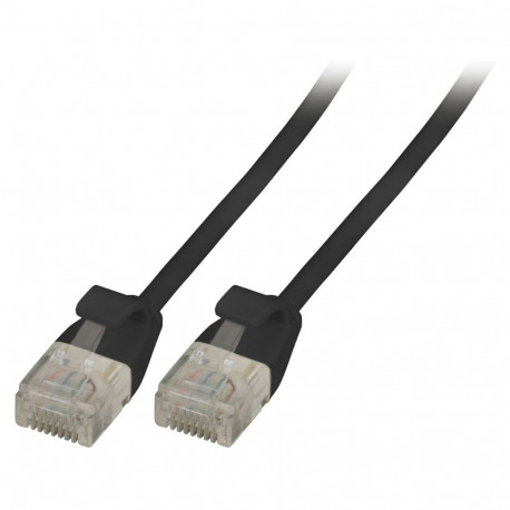 "EFB RJ45 Patchkabel Cat.6A U/UTP TPE 3,6mm ultraflex schwarz 1,5m"