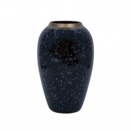 Vase TITAN STONE D17xH27cm, black/grey