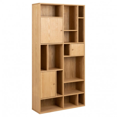 Raamaturiiul RANGOON 90x30x180 cm, looduslik tamm