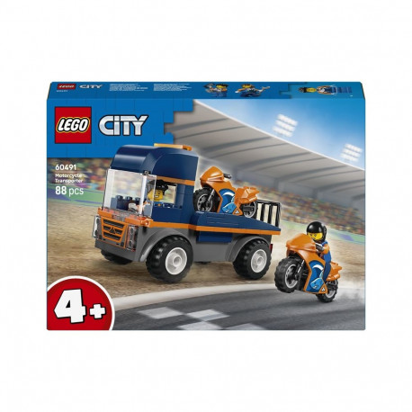 CONSTR LEGO MOTORCYCLE TRANSPORTER 60491