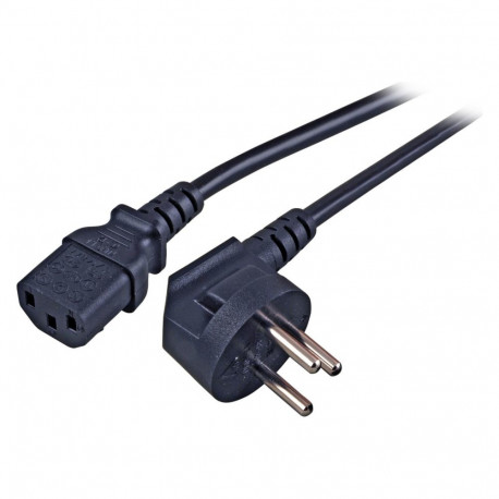 "EFB Netzleitung Israel 90 - C13 180, schwarz, 1,8 m, 3 x 0,75 mm"