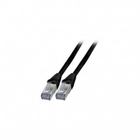 "EFB RJ45 Patchkabel Cat.6A S/FTP TPE, 6KV schwarz 2m"