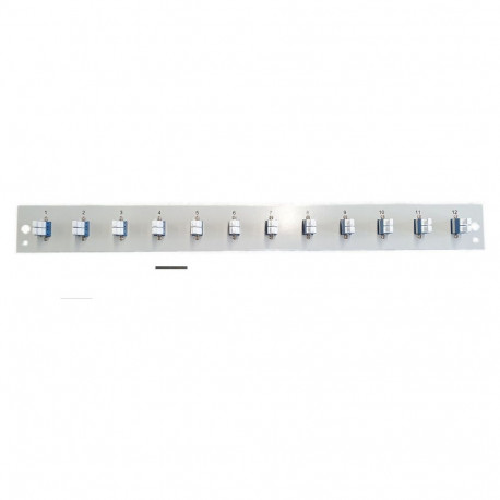EFB esipaneel varustatud 12x LC duplex-adapteriga OS2, must