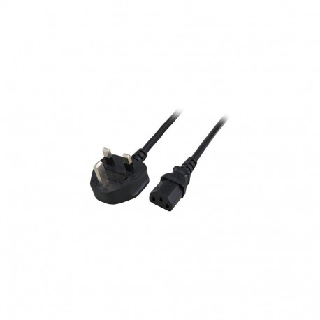 "EFB Netzleitung UK BS1363A - C13 180, schwarz, 2m, 3x1.00 mm"