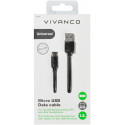 Vivanco cable microUSB - USB 2.0 1.2m (36251) (opened package)