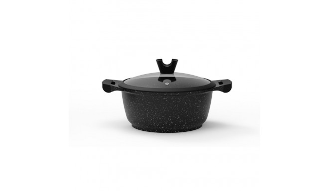 CASSEROLEDOMOLETTI BLACK MARBLE D24CM 4L