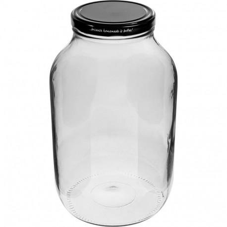 4 L purk musta keeratava kaanega Ø100 BROWIN 133409, klaas, 4.0 L, 16x16x26.5 cm