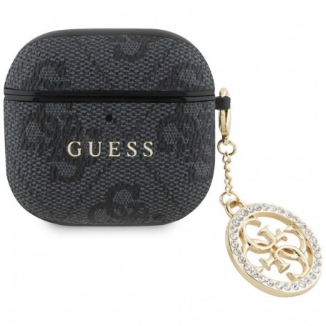 Guess Guess 4G Strass Charm Case for AirPods 4 - Black