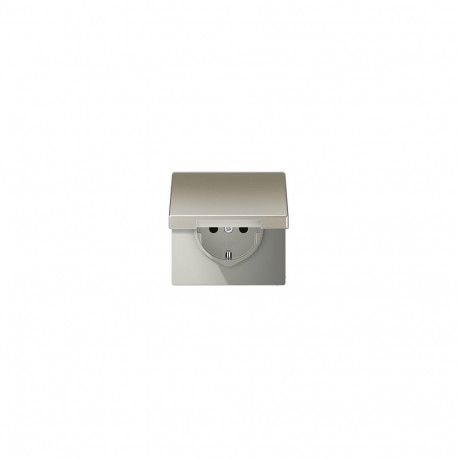 "Jung ES1520KL SCHUKO Steckdose m.Klappd. 16A 250V LS Edelstahl"