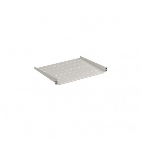 "19"" 1HE Fachboden fest, T=350 mm,6 kg,Frontbef. RAL7035"