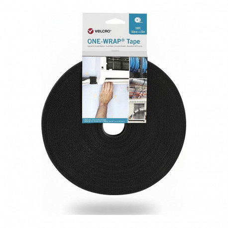 "VELCRO ONE-WRAP Kabelflachverleger schwarz, einfach, 16 x 70 mm"