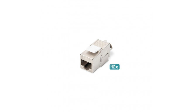 Digitus CAT 6A Keystone module, shielded, tool-free mounting connection - 12 pcs.