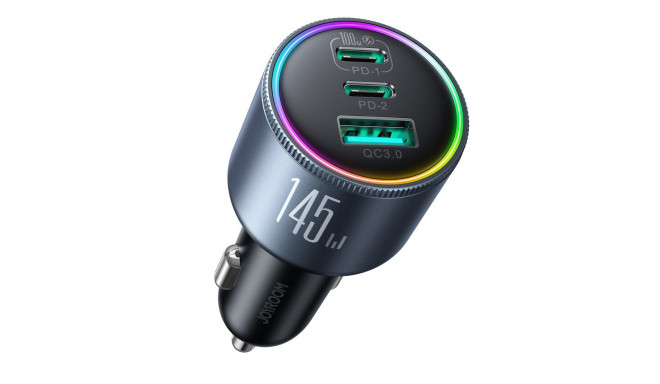 Joyroom 145W 2xUSB-C/USB-A autolaadija