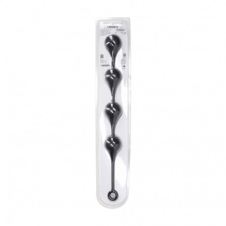 Silicone Waterdrop Anal Balls - XXL - 60mm - Black