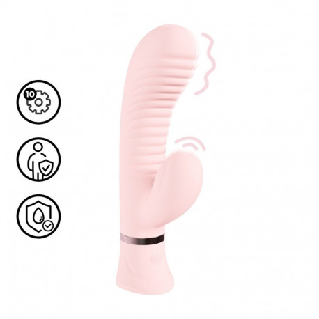 Mystique jänesvibrator sooneline, roosa