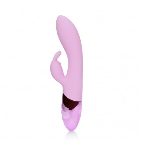 Ülimalt pehme silikoonist jänkuvibrator, eksootiline fuksia