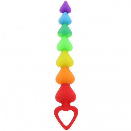 ToyJoy Anal Play Rainbow Heart Beads