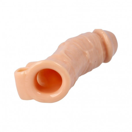 REALISTIC PENIS SHEATH S7 FLESH 21 CM W/ VIBRATION